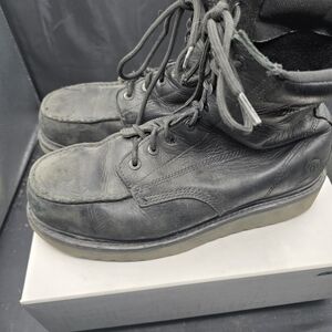 Wolverine Black Leather Lace-Up‎ Boots
